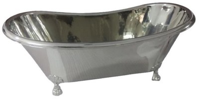 Freistehende Luxus Jugendstil Retro Kupfer Badewanne Silber