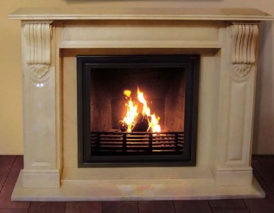 Casa Padrino chimenea eléctrica barroco de lujo crema 140 x 30 x A. 110 cm - Chimenea decorativa de salón con mando a distancia - Muebles de salón estilo barroco - Chimeneas eléctricas barrocos