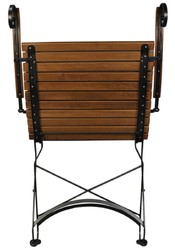 Casa Padrino Art Nouveau Garden Chair Dark Brown / Black 86 x 62 x H. 96 cm - Folding Garden Chair - Wood Iron Garden Furniture - Baroque & Art Nouveau Garden Furniture Casa Padrino Art Nouveau Garden Chair Dark Brown / Black 86 x 62 x H. 96 cm - Folding Garden Chair - Wood Iron Garden Furniture - Baroque & Art Nouveau Garden Furniture
