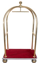 Casa Padrino carrello di lusso oro / rosso 105 x 65 x A. 193 cm - Accessori per Hotel - Accessori di Lusso