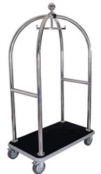 Casa Padrino chariot de luxe argent / noir 105 x 65 x H. 193 cm - Accessoires Hôtel - Accessoires de Luxe