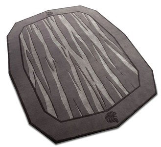 Alfombra de lana de lujo gris negro