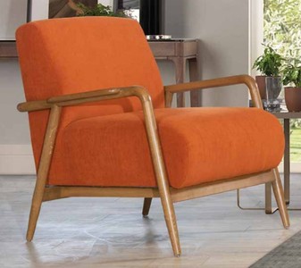 Luxury living room hotel armchair orange brown