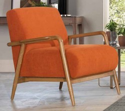 Luxury living room hotel armchair orange brown