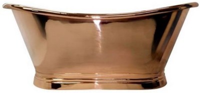 Casa Padrino baignoire Art Nouveau de luxe en cuivre 170 x 72 x H. 71 cm - Baignoire rétro autoportante - Meubles de salle de bain en cuivre rustiques