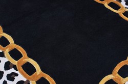 Alfombra de lujo rectangular con diseño de leopardo multicolor