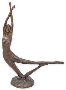 Grande sculpture figure décorative en bronze de luxe danseuse bronze antique