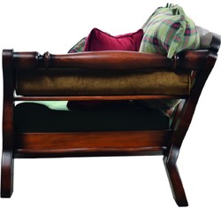Divano a 2 posti in stile vintage di lusso verde rosso marrone scuro