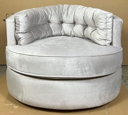 Luxus Wohnzimmer Sessel Drehsessel Silber