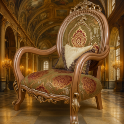 Casa Padrino sillón de salón barroco de lujo con patrón verde / rojo burdeos / gris / oro - Sillón de estilo barroco hecho a mano - Muebles de salón de lujo en estilo barroco - Muebles barrocos Casa Padrino sillón de salón barroco de lujo con patrón verde / rojo burdeos / gris / oro - Sillón de estilo barroco hecho a mano - Muebles de salón de lujo en estilo barroco - Muebles barrocos