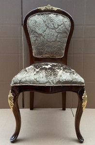 Luxus Barock Esszimmer Stuhl Gold Braun Gold