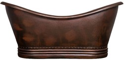 Freestanding Luxury Art Nouveau Retro Copper Bathtub Bronze