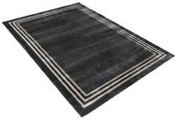 rectangular luxury living room bedroom carpet black gray