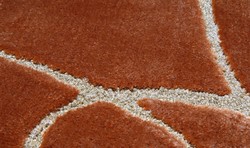 Tapis rectangulaire de luxe de salon de chambre crème marron