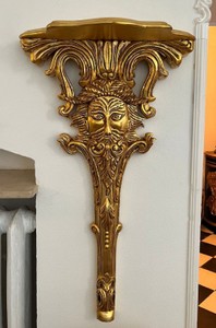 Casa Padrino console murale baroque or - Magnifique console de décoration murale de style baroque - Accessoires de décoration baroque - Mobilier baroque