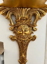 Barock Antik Stil Wanddeko Wandkonsole Gold