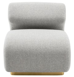 Luxury designer living room armchair gray brass
