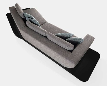 Casa Padrino Luxus Sofa Grau / Schwarz 357 x 120 x H. 65 cm - Gebogenes Wohnzimmer Sofa - Hotel Sofa - Wohnzimmer Möbel - Hotel Möbel - Luxus Möbel - Luxus Einrichtung
