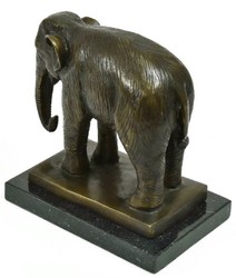 Luxus Bronze Deko Skulptur Figur Elefant Antik Bronze Schwarz
