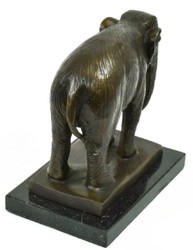Luxus Bronze Deko Skulptur Figur Elefant Antik Bronze Schwarz