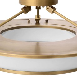 Round luxury ceiling lamp antique brass white
