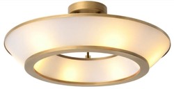 Round luxury ceiling lamp antique brass white