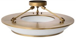 Round luxury ceiling lamp antique brass white