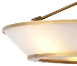 Round luxury ceiling lamp antique brass white