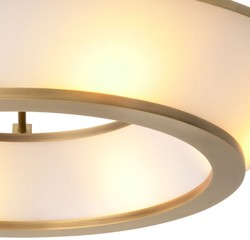 Round luxury ceiling lamp antique brass white