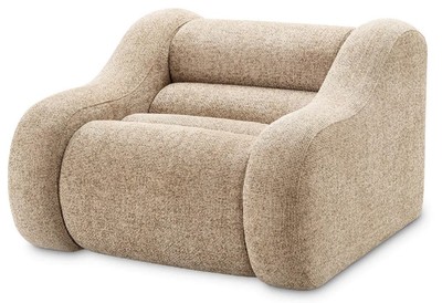 Luxury living room armchair sand black