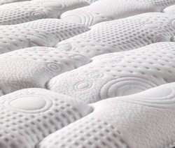 Luxus Doppelbett mit LED Beleuchtung und Matratze Lila Weiß Gold