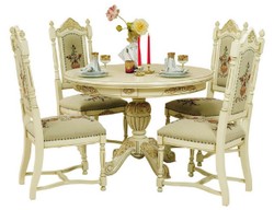 Magnifico set da pranzo barocco di lusso crema beige