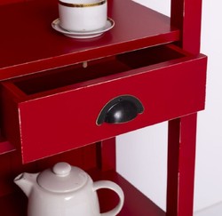 Landhausstil Shabby Chic Massivholz Esszimmer Schrank Antik Rot