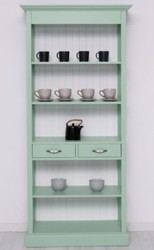 Landhausstil Massivholz Esszimmer Schrank Mintgrün Weiß