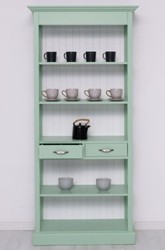 Landhausstil Massivholz Esszimmer Schrank Mintgrün Weiß