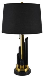 Luxury marble table lamp black gold