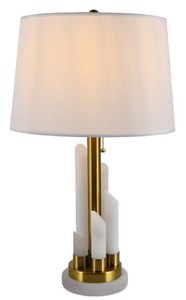 Luxus Marmor Tischleuchte Weiß Gold