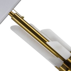 Lámpara de mesa de mármol de lujo blanco oro