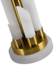 Lámpara de mesa de mármol de lujo blanco oro