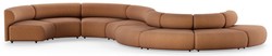 Casa Padrino canapé de luxe marron 590 x 340 x H. 72 cm - Canapé modulable incurvé 8 pièces - Canapé d'hôtel - Meuble de salon - Meuble d'hôtel - Meuble de luxe