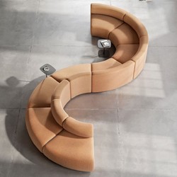 Casa Padrino canapé de luxe marron 590 x 340 x H. 72 cm - Canapé modulable incurvé 8 pièces - Canapé d'hôtel - Meuble de salon - Meuble d'hôtel - Meuble de luxe