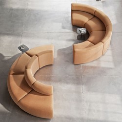 Casa Padrino canapé de luxe marron 590 x 340 x H. 72 cm - Canapé modulable incurvé 8 pièces - Canapé d'hôtel - Meuble de salon - Meuble d'hôtel - Meuble de luxe