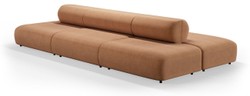 Casa Padrino luxury sofa brown 360 x 180 x H. 72 cm - Modular 6-piece hotel sofa - Living room sofa - Living room furniture - Hotel furniture - Luxury furniture