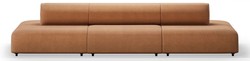 Casa Padrino luxury sofa brown 360 x 180 x H. 72 cm - Modular 6-piece hotel sofa - Living room sofa - Living room furniture - Hotel furniture - Luxury furniture