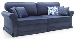 Luxus Wohnzimmer Sofa mit Schlaffunktion Blau