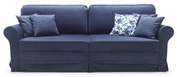 Luxus Wohnzimmer Sofa mit Schlaffunktion Blau
