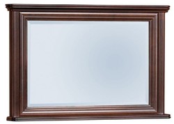 Rechteckiger Luxus Jugendstil Massivholz Spiegel Wandspiegel Dunkelbraun