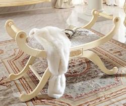 Casa Padrino banc baroque de luxe crème / or / gris - Banc de style baroque fait main - Meuble baroque italien - Meuble de luxe de style baroque - Qualité de luxe - Fabriqué en Italie