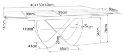 Casa Padrino table à manger de luxe noir / noir mat 160-240 x 95 x H. 76 cm - Table de cuisine extensible avec plateau en vitrocéramique trempé - Meuble de salle à manger de luxe