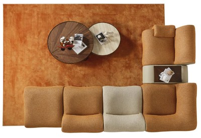 Casa Padrino Luxus Ecksofa Braun / Creme / Grau 340 x 232 x H. 72 cm - Modulares 6 Teiliges Wohnzimmer Sofa - Hotel Sofa - Wohnzimmer Möbel - Hotel Möbel - Luxus Möbel